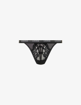 LOUNGE UNDERWEAR - Royal high-rise floral-lace stretch recycled