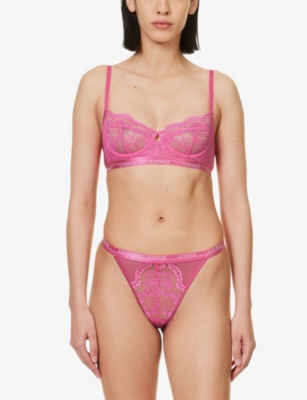 Lounge Underwear Blossom Stretch-lace Balconette Bra in Pink