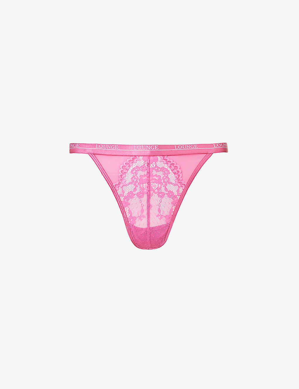 Lounge Underwear Womens Hot Pink Blossom High-rise Stretch-lace Thong