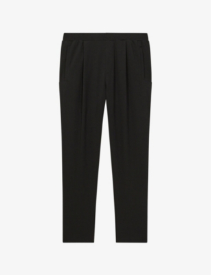REISS - Hiroshio tapered-leg textured stretch-woven trousers ...