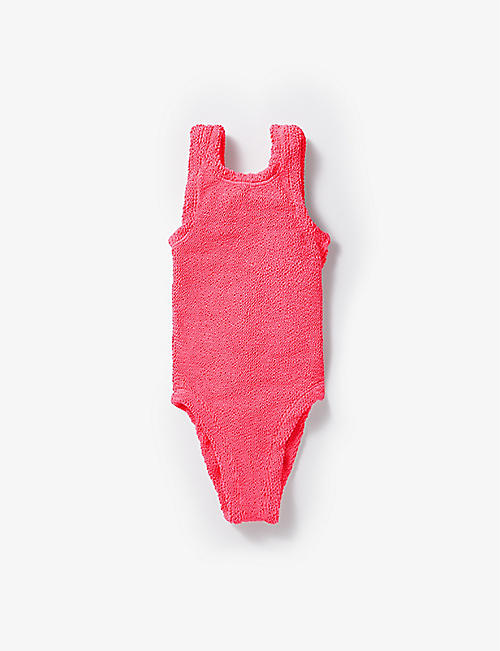 HUNZA G: Classic square-neck swimsuit 1-6 years