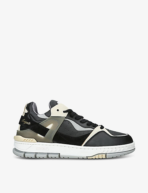 AXEL ARIGATO: Astro contrast-panel leather mid-top trainers