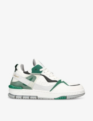 AXEL ARIGATO: Astro contrast-panel leather mid-top trainers