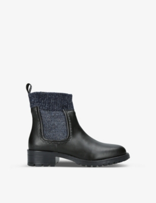 Chloé Kids sock-style ankle leather boots - Black