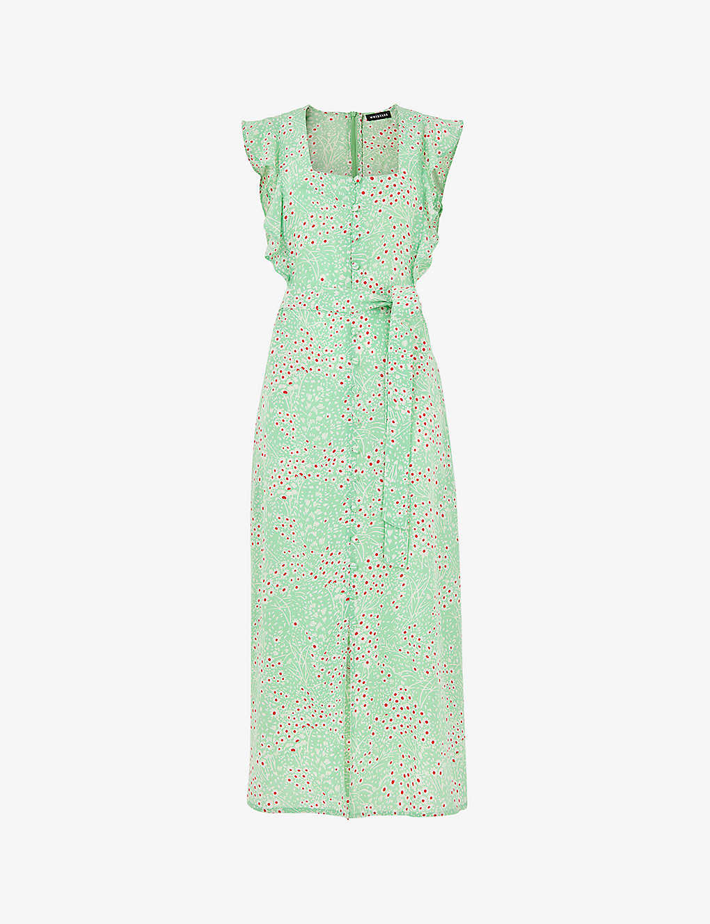 Shop Whistles Sophie Daisy Meadow Floral-print Woven Midi Dress In Multi-coloured