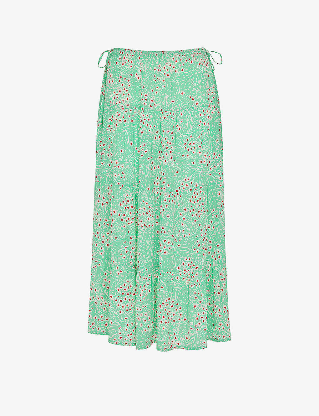 Whistles Womens Multi-coloured Daisy Meadow Floral-print Woven Midi Skirt