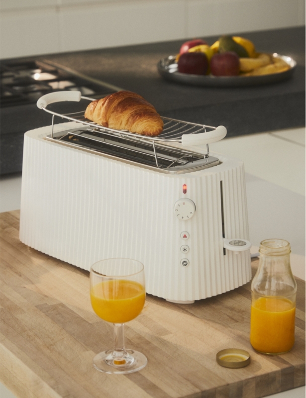 Plisse stainless steel two-slice toaster