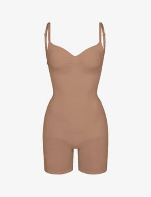 Skims Womens Sienna Sculpt Ruched Stretch-woven Body In Sienna
