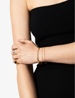Camail 18ct recycled yellow gold-plated brass bracelet