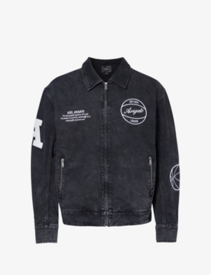 AXEL ARIGATO - Chip brand-embroidered boxy-fit denim jacket ...