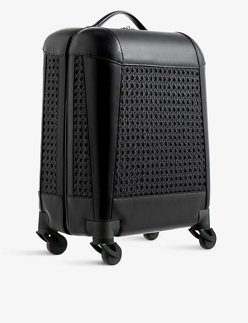Aviteur Black Carry-on Leather Suitcase 52cm