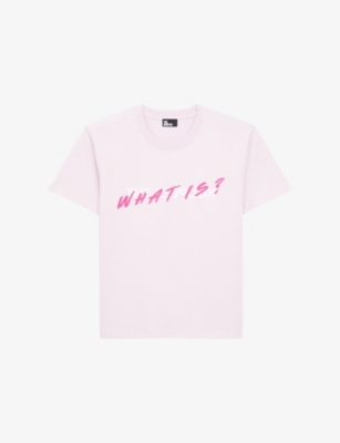 The Kooples Womens Pale Pink Logo-print Cotton-jersey T-shirt