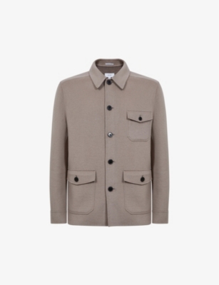 Reiss Mushroom Mast Wool Button Through Jacket