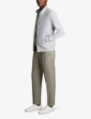Shop Reiss Men's Sage Brighton Relaxed-fit Tapered Woven Trousers