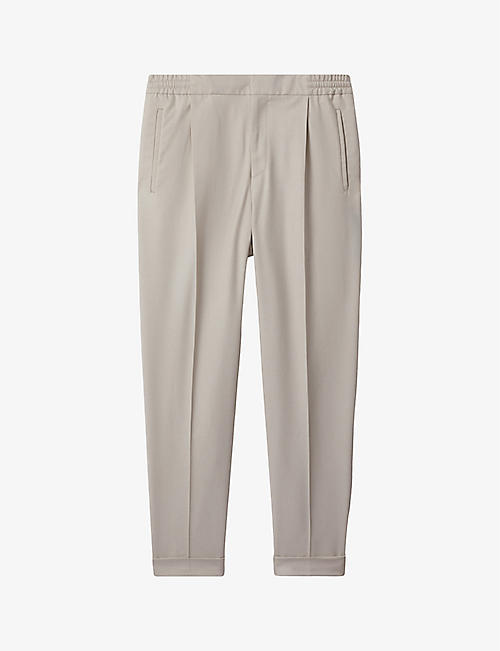 REISS: Brighton relaxed-fit tapered woven trousers