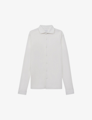 REISS: Bobby slim-fit textured woven shirt