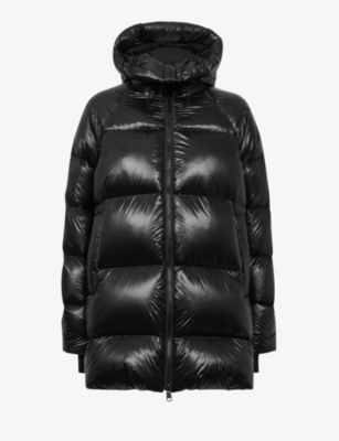 Reiss Womens Black Rae Quilted Shell Coat | ModeSens