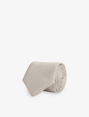 REISS REISS MEN'S CHAMPAGNE CEREMONY TEXTURED SILK TIE