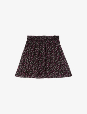 THE KOOPLES - Floral-print flared woven mini skirt | Selfridges.com