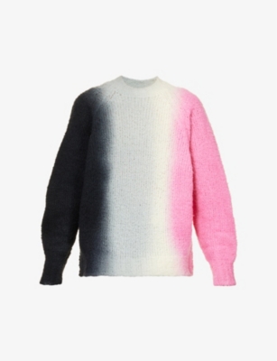 Tie Dye Wool Blend Sweater in Multicoloured - Sacai