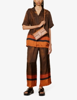 Shop Jacquemus Women's Light Brown 2 Le Grand Bambino Leather Shoulder Bag