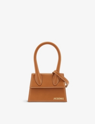Shop Jacquemus Le Chiquito Medium Leather Cross-body Bag In Light Brown 2
