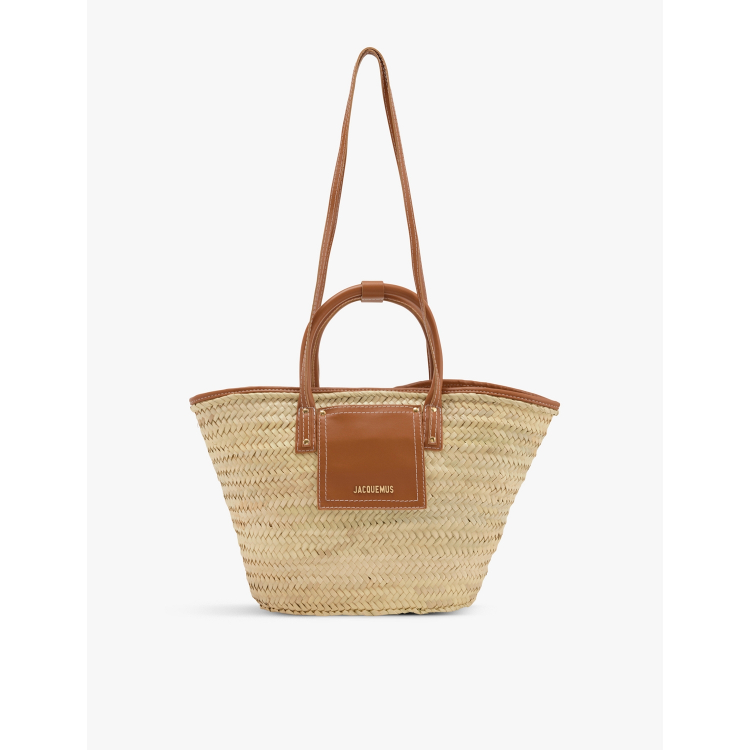Jacquemus Le Panier Soleil Palm-Leaf Tote Bag