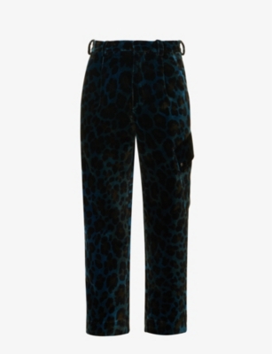 OAMC: Combine leopard-print straight-leg relaxed-fit cotton trousers