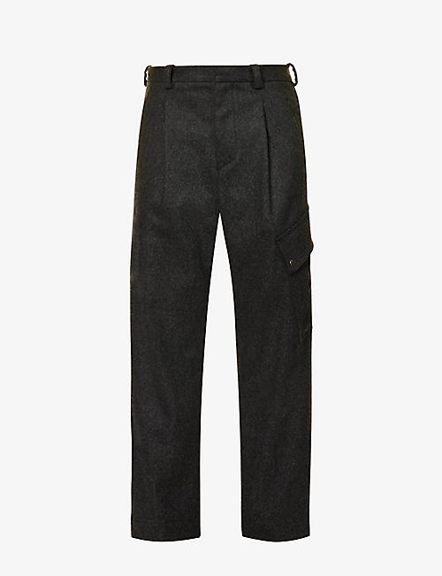 OAMC: Combine cropped straight-leg relaxed-fit wool-blend trousers