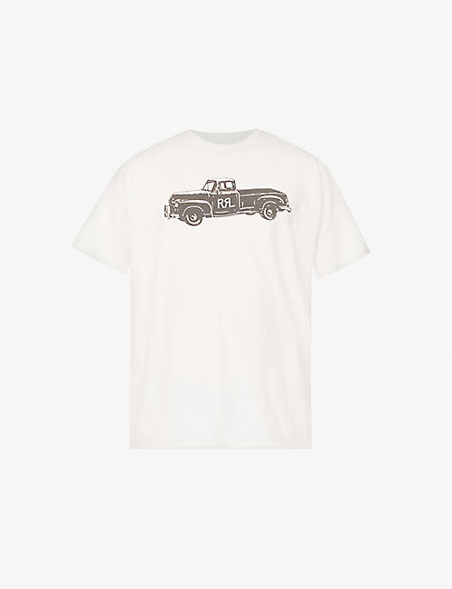 RRL：Truck 徽标印花平纹针织棉 T 恤