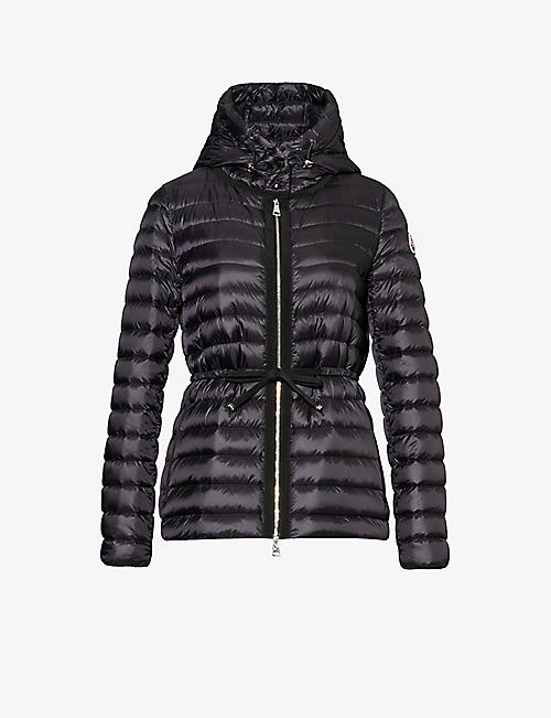 MONCLER: Raie quilted hooded shell-down jacket