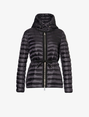 Moncler Womens Black Raie Quilted Hooded Shell-down Jacket In Black