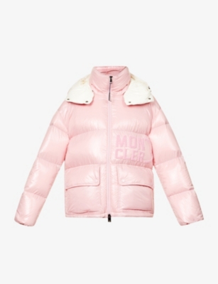 MONCLER: Abbaye funnel-neck quilted shell-down coat