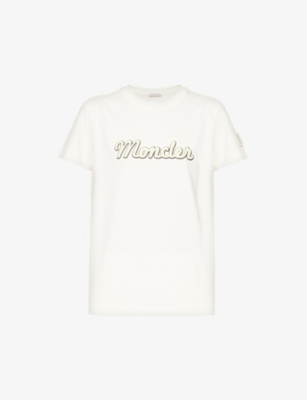 MONCLER: Logo-print cotton-jersey T-shirt