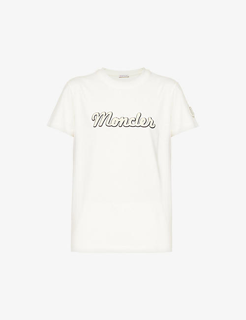 MONCLER: Logo-print cotton-jersey T-shirt
