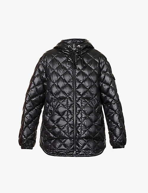 MONCLER: Padded brand-appliquéd shell-down jacket
