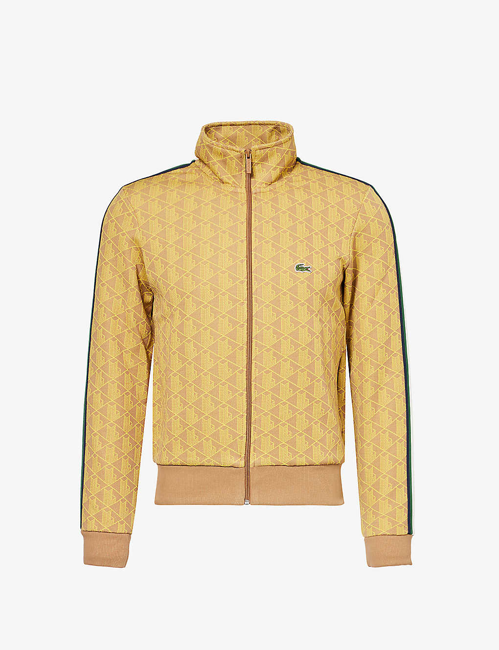 Lacoste Mens Cookie Brand-patch Regular-fit Woven Sweatshirt