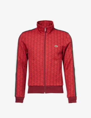 Lacoste Mens Pinot Brand-patch Regular-fit Woven Sweatshirt