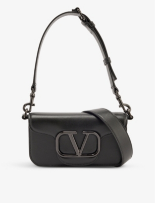 VALENTINO GARAVANI SUPERVEE calf leather CROSSBODY BAG Black ref