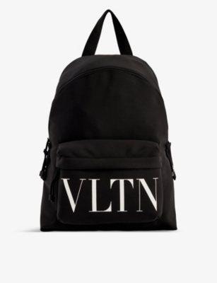 Valentino Men's VLTN Small Cross Body Bag in Nero/Bianco Valentino