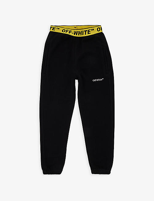 OFF-WHITE C/O VIRGIL ABLOH: Logo-tape cotton-jersey jogging bottoms 8-12 years