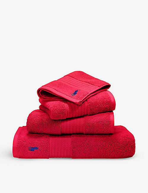 RALPH LAUREN HOME: Player logo-embroidered cotton bath towel