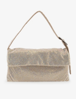 BENEDETTA BRUZZICHES: Vitty La Grande crystal-embellished mesh shoulder bag