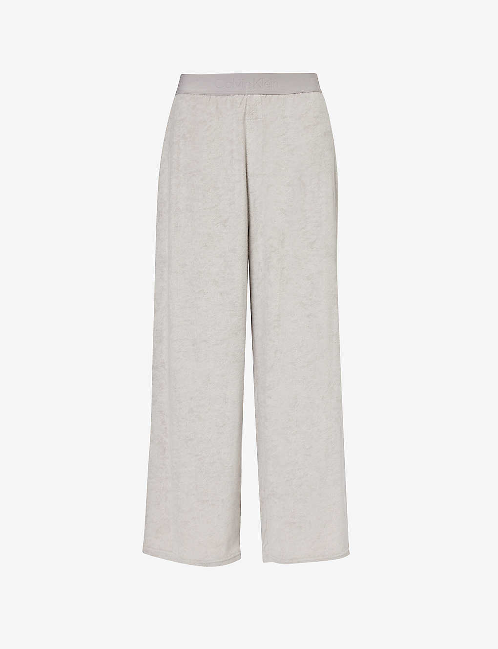 Calvin Klein Womens Porpoise Cozy Relaxed-fit Cotton-blend Pyjama Bottoms