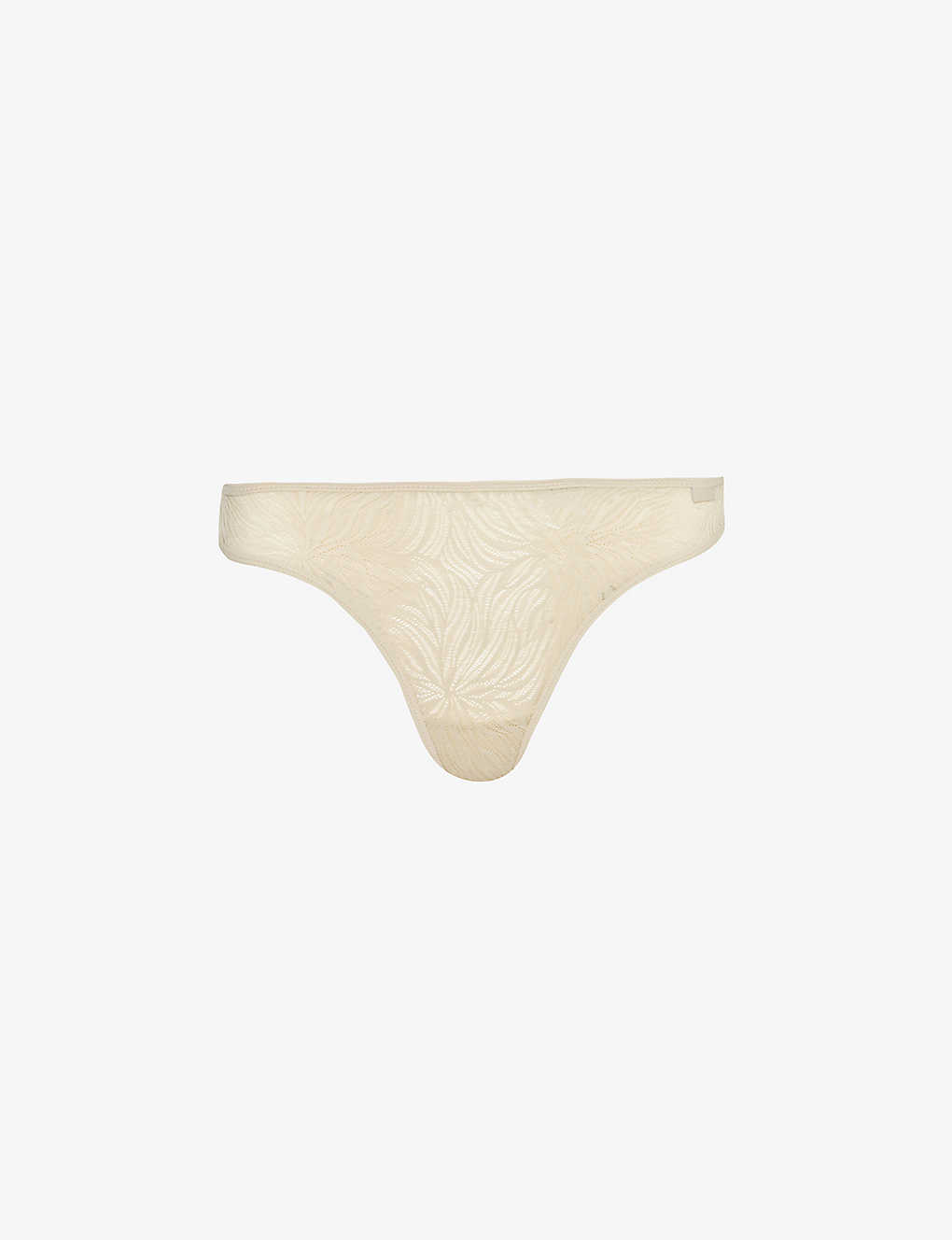 Calvin Klein Womens Eucalyptus Sheer Marquisette Mid-rise Stretch-lace Thong