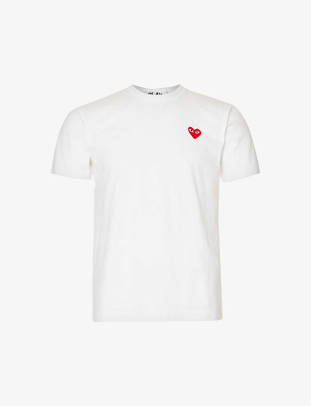 COMME DES GARCONS PLAY - Brand appliqué crewneck cotton-jersey T-shirt ...
