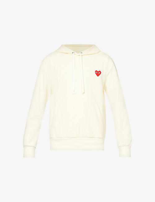 COMME DES GARCONS PLAY: Play heart logo knitted hoody