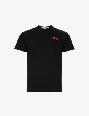 COMME DES GARCONS PLAY: Brand-embroidered crewneck cotton-jersey T-shirt