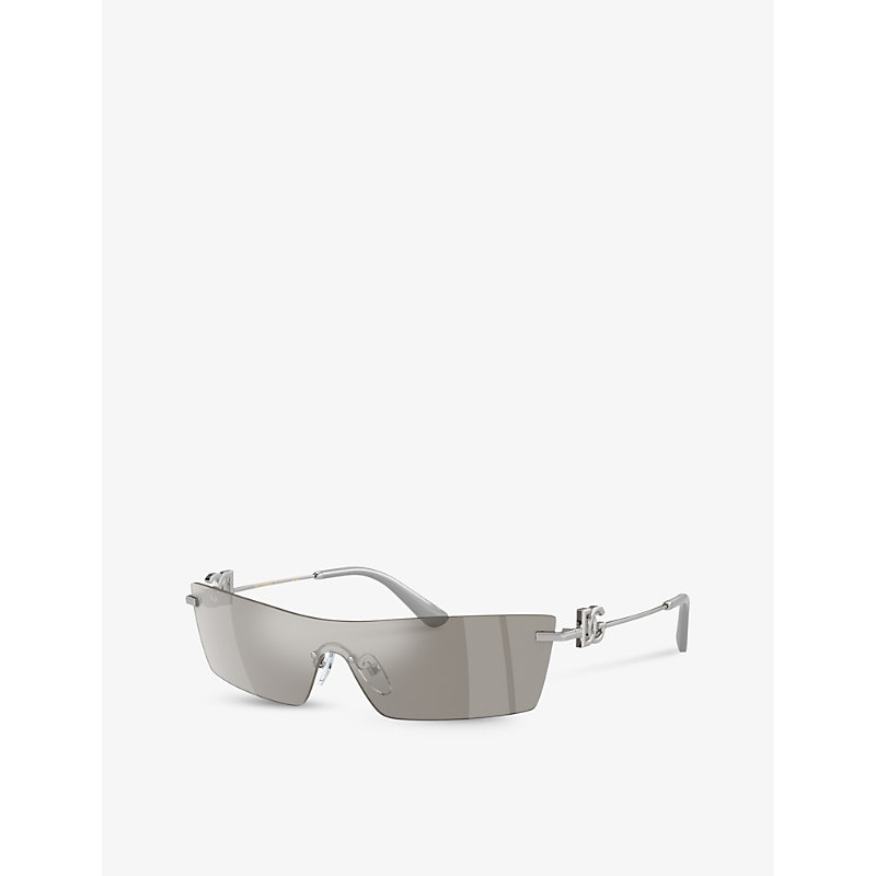 Shop Dolce & Gabbana Women's Silver Dg2292 Butterfly-frame Metal Sunglasses