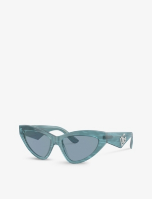 Dolce & Gabbana Dg4439 Cat Eye-frame Acetate Sunglasses In Blue
